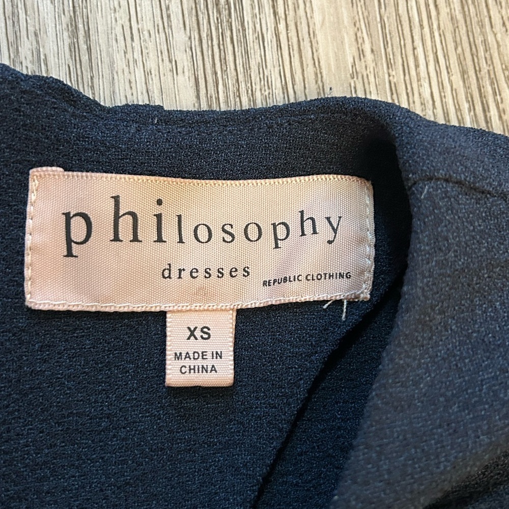 Philosophy Elegant Dark Navy Blue Sleeveless Mini Dress - Picture 3 of 12